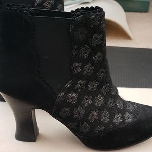 Black and Silver Booties size 38 (7us)